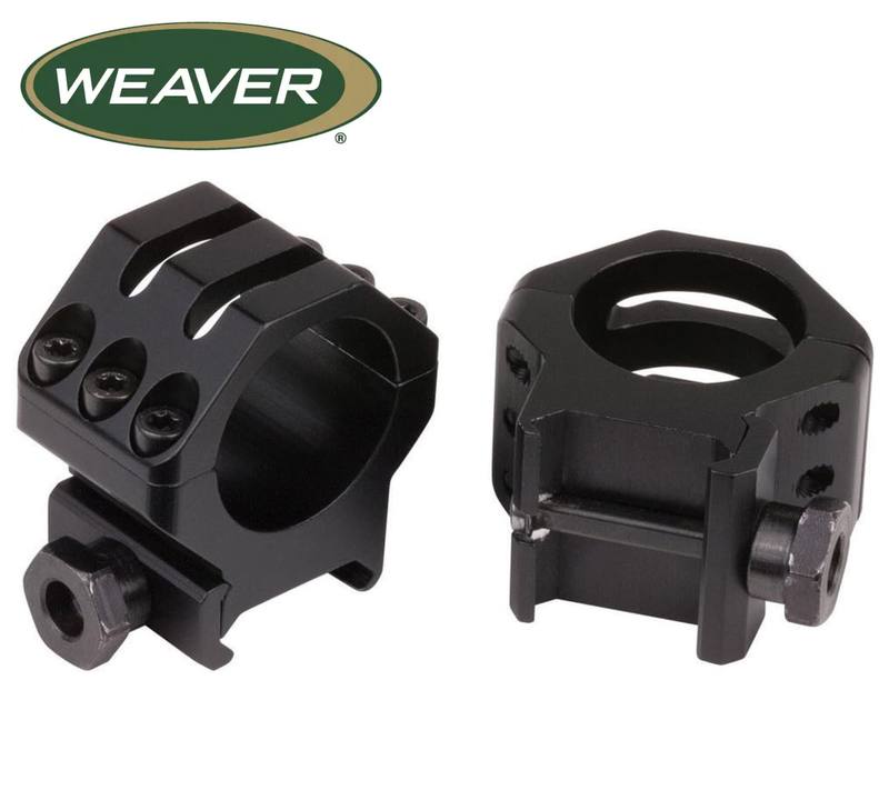 Buy Weaver 1" Tactical Picatinny Medium Matte Black 6-Hole Rings in NZ New Zealand.