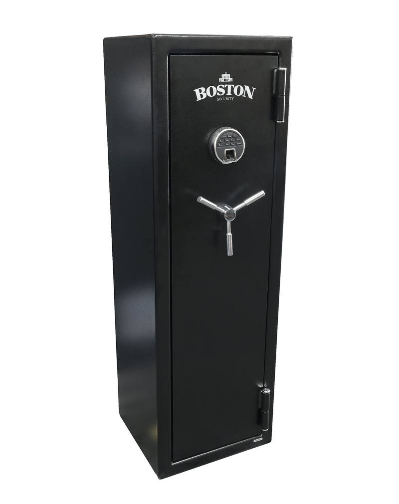 Buy Boston Security 10 Gun Safe Biometric Keypad/Dial 6mm A, B, C & P Cat Approved | Finger Print Scan Entry in NZ New Zealand.