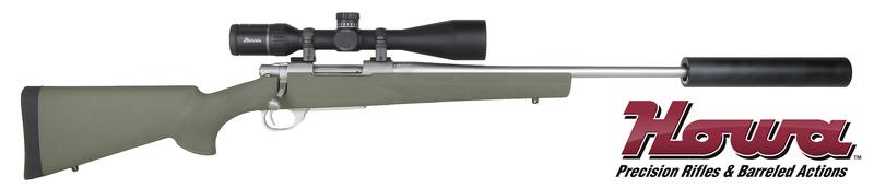 Buy Howa 1500 Stainless Hogue with Burris 5-25x50 & Ghost Silencer in NZ New Zealand.