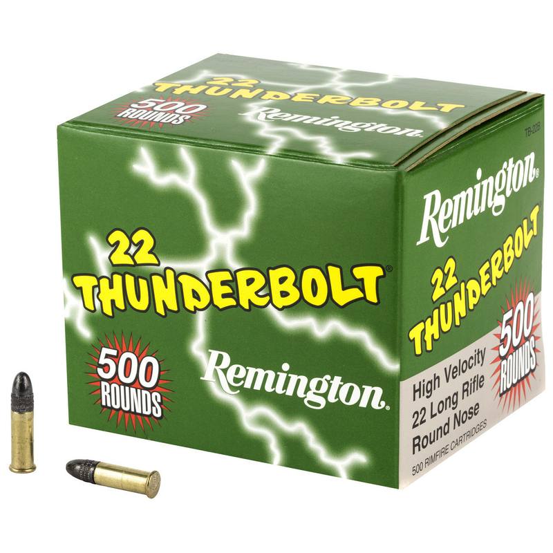 Buy Remington 22LR 40gr Thunderbolt Round Lead Point 1255fps 500 Rounds in NZ New Zealand.