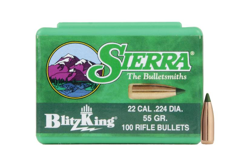 Buy Sierra Projectiles 22Cal 55gr BlitzKing 100x in NZ New Zealand.