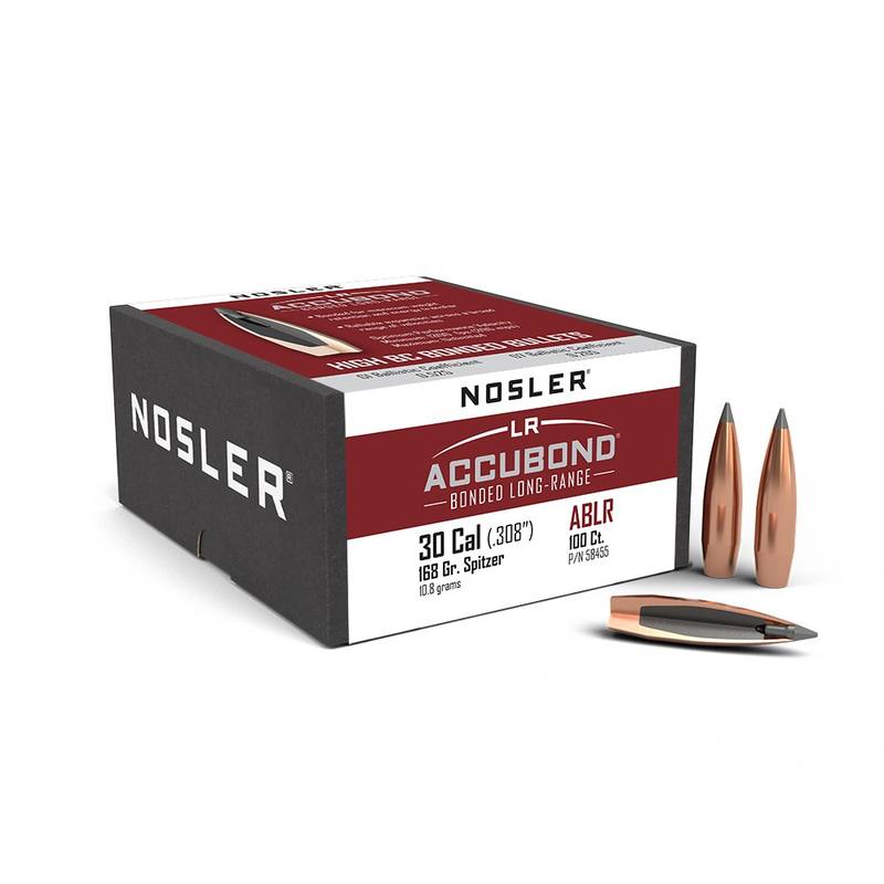 Buy Nosler Projectiles 30 Cal 168gr Accubond LR 100x in NZ New Zealand.