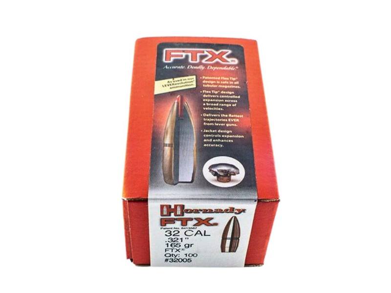 Buy Hornady Projectiles 32 Cal .321 165gr FTX X100 in NZ New Zealand.