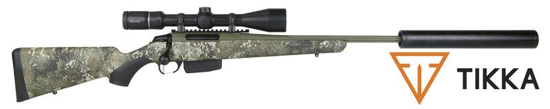 Buy Tikka T3x Strata Superlite Cerakote Camouflage Fluted with Burris 6-24 & Hushpower Silencer in NZ New Zealand.