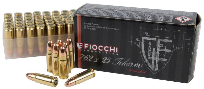 Buy Fiocchi 7.62x25mm Tokarev 85gr FMJ in NZ New Zealand.
