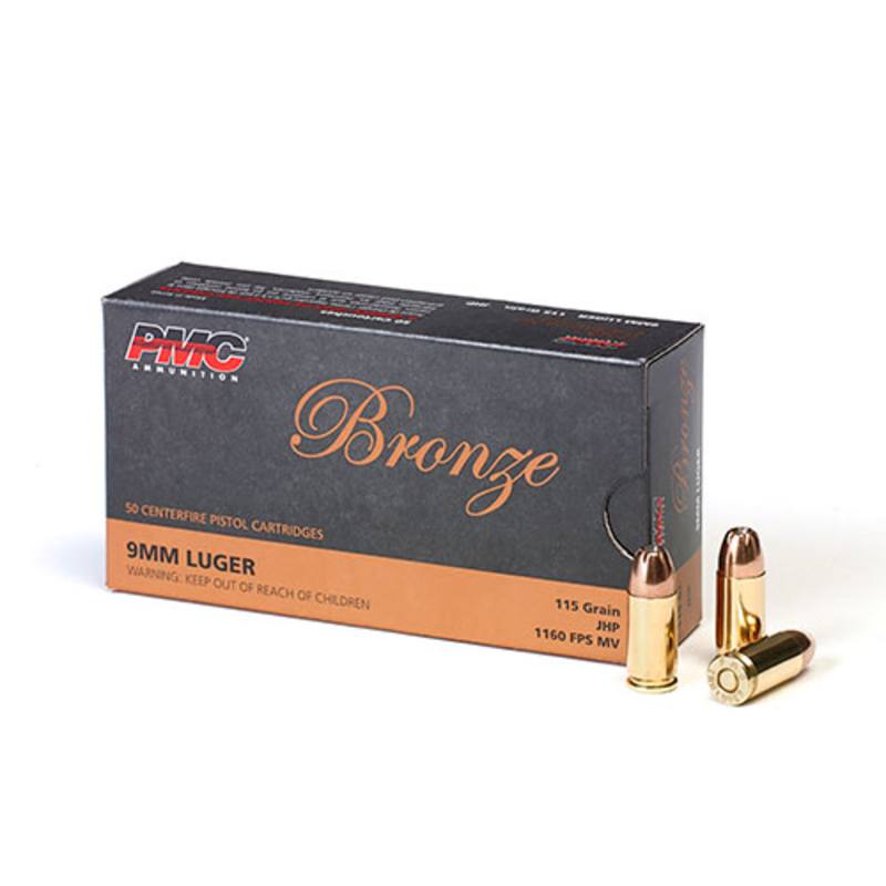 Buy PMC 9mm Luger Bronze 115gr Jacketed Hollow Point in NZ New Zealand.