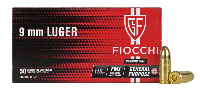 Buy Fiocchi 9mm Luger 115gr FMJ in NZ New Zealand.