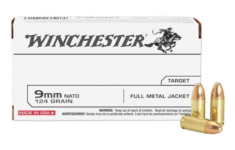 Buy Winchester 9mm Nato 124gr FMJ in NZ New Zealand.