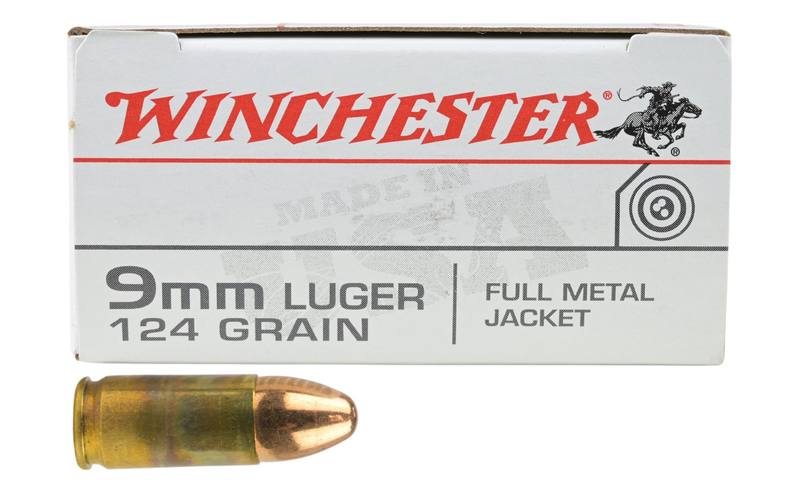 Buy Winchester 9mm Nato 124gr FMJ in NZ New Zealand.