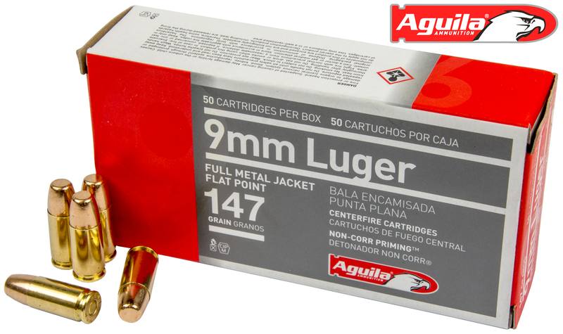 Buy Aguila 9mm 147gr FMJ Flat Point 50 Rounds in NZ New Zealand.