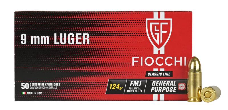 Buy Fiocchi 9mm 124gr FMJ in NZ New Zealand.