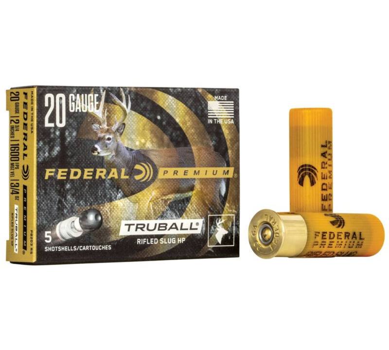 Buy Federal 20ga 70mm TruBall Rifled Slug 5 Rounds in NZ New Zealand.