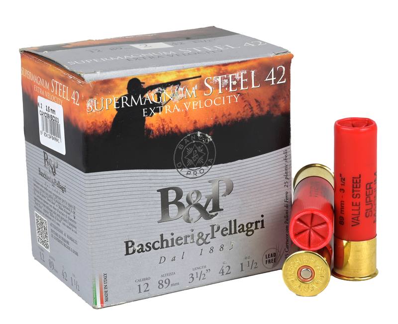 Buy B&P 12ga #2 42gr 89mm Supermagnum Steel | 25 Rounds in NZ New Zealand.