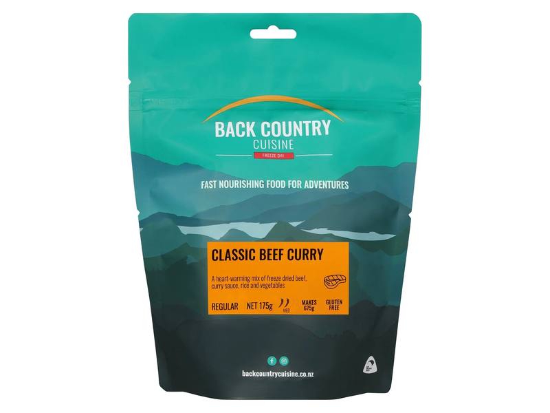 Buy Back Country Cuisine Freeze Dri Meal: Classic Beef Curry in NZ New Zealand.