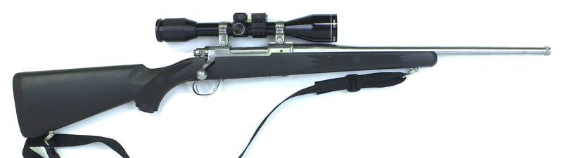 Buy 223 Ruger M77 MKII Stainless Synthetic 18.75" Threaded with Scope in NZ New Zealand.