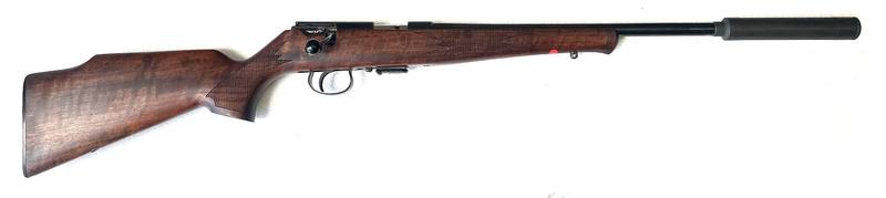 Buy 17hmr Anschutz 1517 Blued Wood with Silencer in NZ New Zealand.