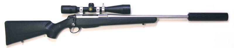 Buy 22-250 Tikka T3 Stainless Synthetic with Scope & Silencer in NZ New Zealand.