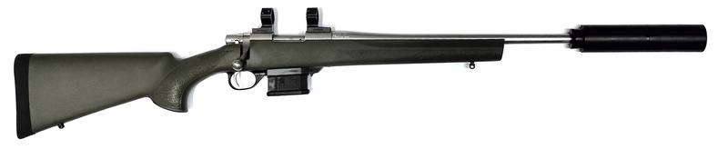 Buy 223 Howa 1500 Mini Action Stainless Synthetic 20" with Silencer & Rings in NZ New Zealand.