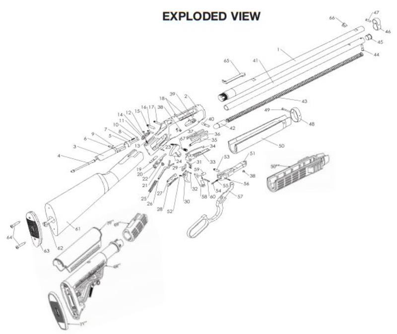 Buy Mossberg 464 Parts *Choose From Schematic in NZ New Zealand.