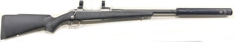 Buy 7mm Sako 85 Stainless Synthetic 24" Carbon Barrel with Silencer & Rings in NZ New Zealand.