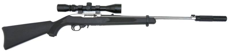 Buy 22 Ruger 10/22 Stainless Synthetic with Scope & Silencer in NZ New Zealand.