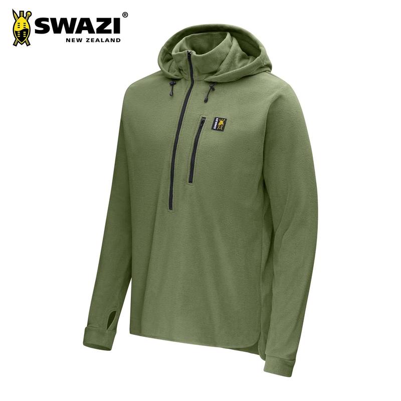 Buy Swazi Brocco Hooded Fleece Shirt with 1/2 Zip in NZ New Zealand.
