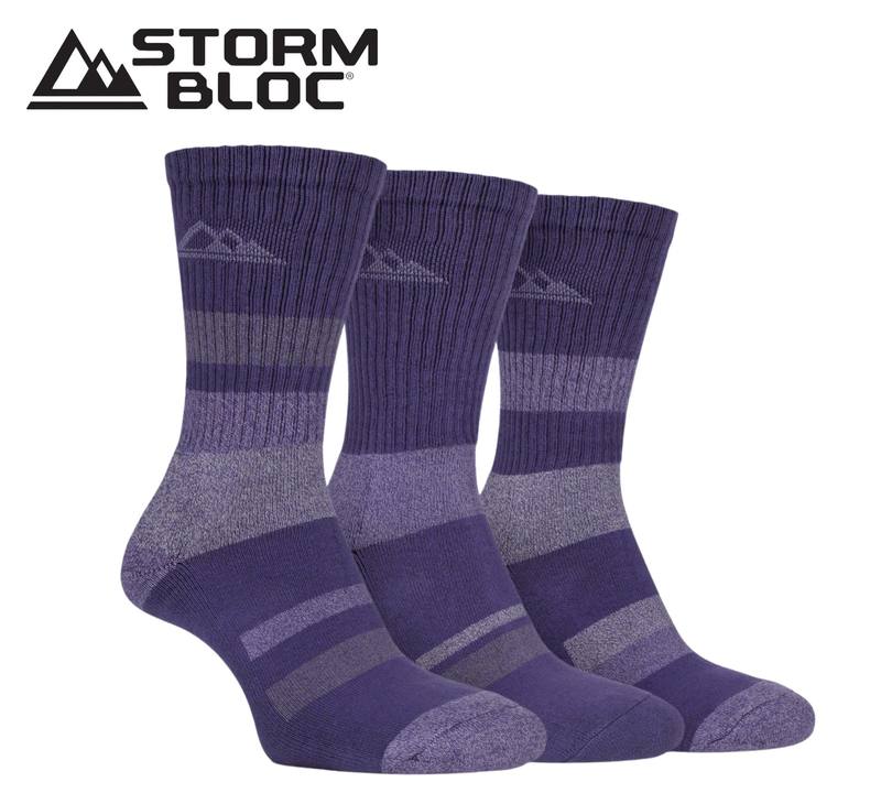 Buy Storm Bloc Womens Striped Boot Socks 4-8 | *Choose Colour* 3 Pack in NZ New Zealand.