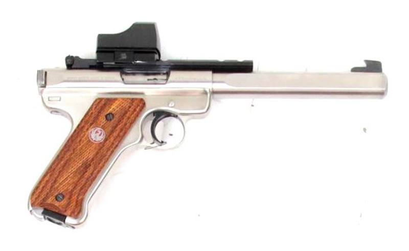 Buy 22 Ruger Mk2 22/45 Stainless 7" with Red Dot in NZ New Zealand.