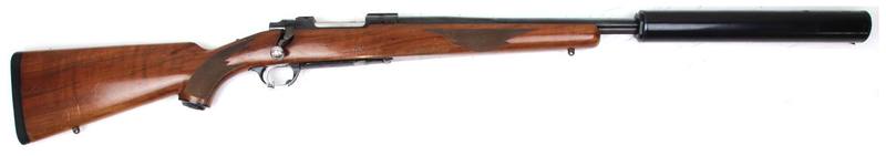 Buy 22-250 Ruger M77 Blued Wood with Silencer in NZ New Zealand.