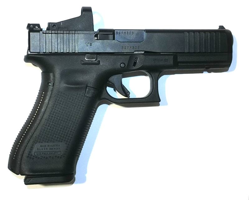 Buy 9mm Glock Gen 5 MOS with Front Serrations & Red Dot in NZ New Zealand.