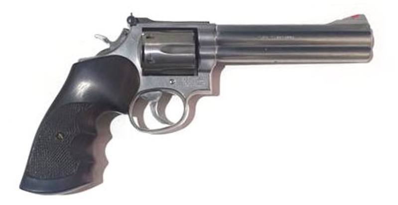 Buy 357 Mag Smith & Wesson Stainless Wood 5" in NZ New Zealand.