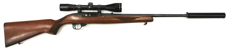 Buy 22 Ruger 10/22 Carbine Blued Wood with Scope & Silencer in NZ New Zealand.