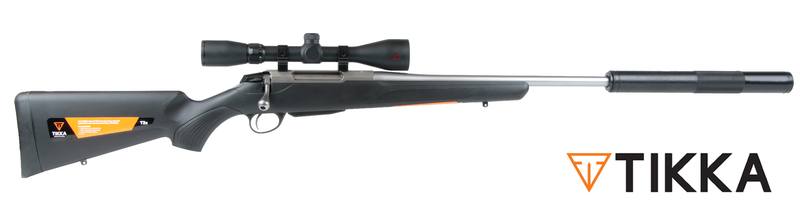 Buy Tikka T3X Stainless with Ranger 3-9x42 Scope & Hushpower Silencer in NZ New Zealand.