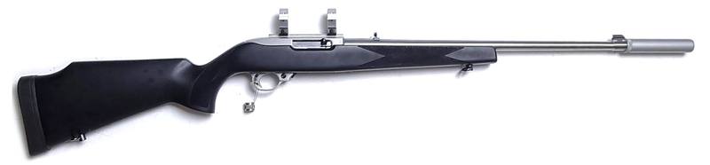 Buy 22 Ruger 10/22 Stainless Synthetic 19" with Silencer & Rings in NZ New Zealand.