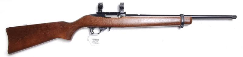 Buy 22 Ruger 10/22 Blued Wood 18" Threaded with Rings in NZ New Zealand.