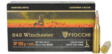 Fiocchi 243 Hunting Rifle 100gr Soft Point NZ - 243 Winchester by Gun City