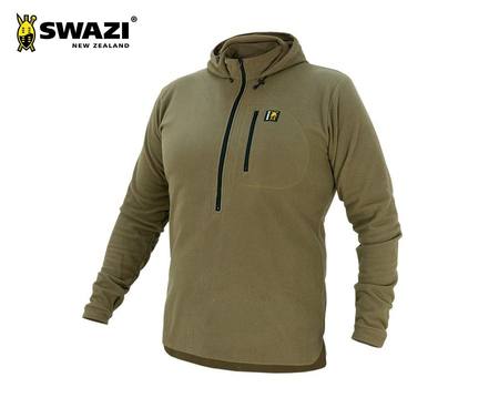 Swazi Brocco Hooded Long Sleeve Fleece Shirt Tussock NZ - Jackets and ...