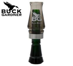 Buck Gardner Duck Call āBuck Brush Short Barrelā Single Reed, Poly | Smoke & Green