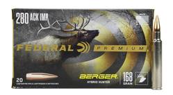 Buy Federal Premium 280 Ackley Improved Berger Hybrid Hunter 168gr Full Metal Jacket Hollow Point *20 Rounds in NZ New Zealand.
