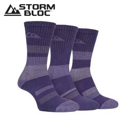 Buy Storm Bloc Womens Stripped Boot Socks 4-8 | *Choose Colour* 3 Pack in NZ New Zealand.
