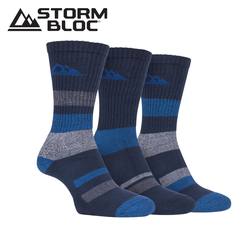 Buy Storm Bloc Mens Stripped Everyday Socks 6-11 | *Choose Colour* 3 Pack in NZ New Zealand.